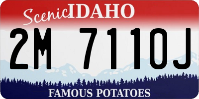 ID license plate 2M7110J