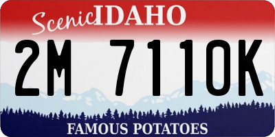 ID license plate 2M7110K