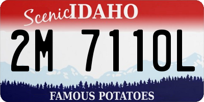 ID license plate 2M7110L