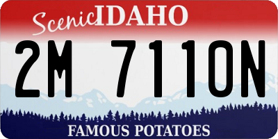 ID license plate 2M7110N