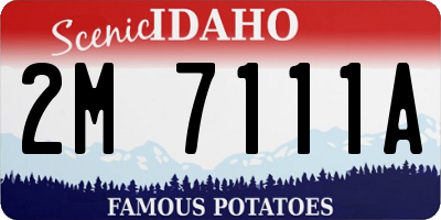 ID license plate 2M7111A