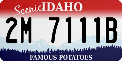 ID license plate 2M7111B