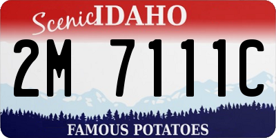 ID license plate 2M7111C