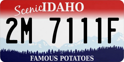 ID license plate 2M7111F