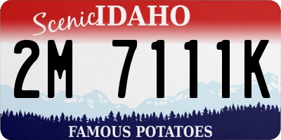 ID license plate 2M7111K