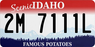 ID license plate 2M7111L