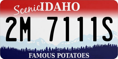 ID license plate 2M7111S