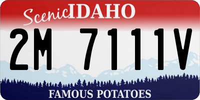 ID license plate 2M7111V