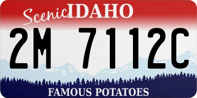 ID license plate 2M7112C