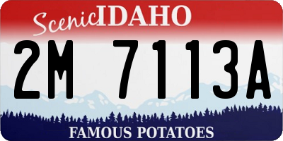 ID license plate 2M7113A