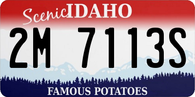 ID license plate 2M7113S