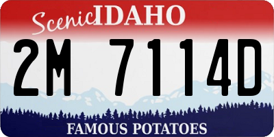 ID license plate 2M7114D