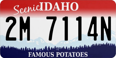 ID license plate 2M7114N