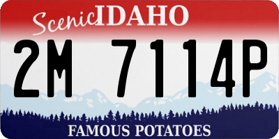 ID license plate 2M7114P