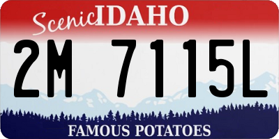 ID license plate 2M7115L