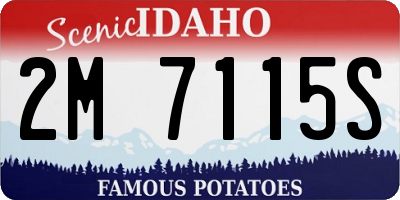 ID license plate 2M7115S