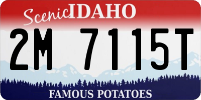 ID license plate 2M7115T