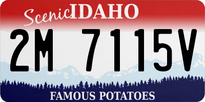 ID license plate 2M7115V