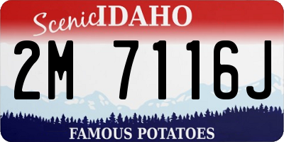 ID license plate 2M7116J