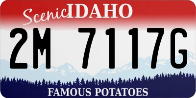 ID license plate 2M7117G