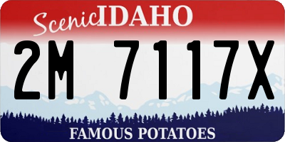 ID license plate 2M7117X
