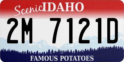 ID license plate 2M7121D