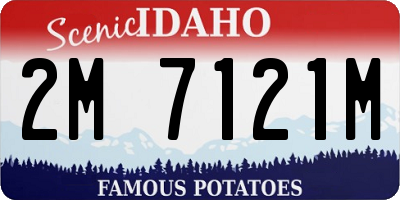 ID license plate 2M7121M