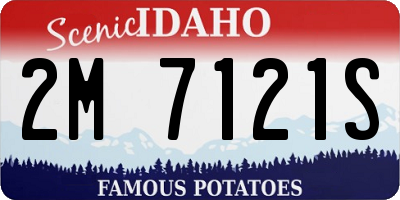 ID license plate 2M7121S