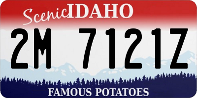 ID license plate 2M7121Z
