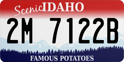 ID license plate 2M7122B