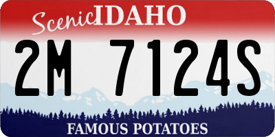 ID license plate 2M7124S