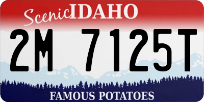 ID license plate 2M7125T