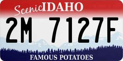 ID license plate 2M7127F