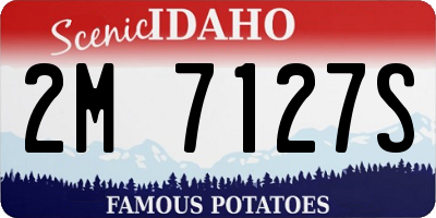 ID license plate 2M7127S