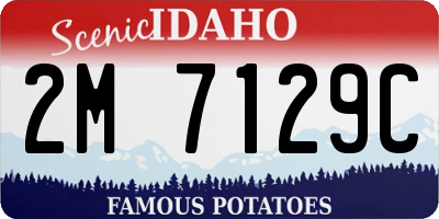 ID license plate 2M7129C