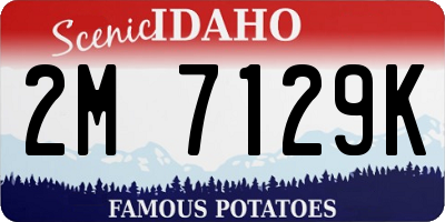 ID license plate 2M7129K
