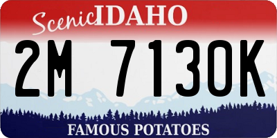ID license plate 2M7130K