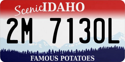 ID license plate 2M7130L