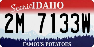 ID license plate 2M7133W