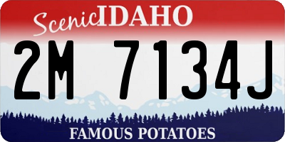 ID license plate 2M7134J