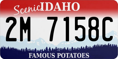 ID license plate 2M7158C