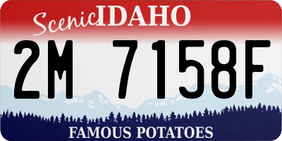 ID license plate 2M7158F