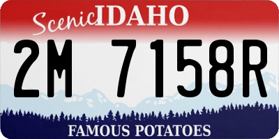 ID license plate 2M7158R