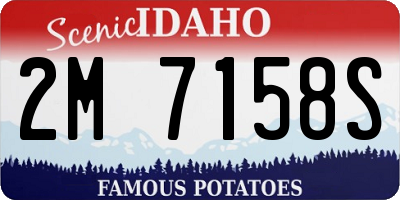 ID license plate 2M7158S