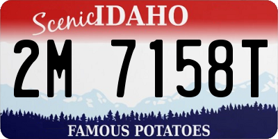 ID license plate 2M7158T