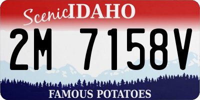 ID license plate 2M7158V