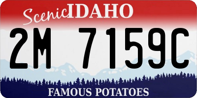 ID license plate 2M7159C