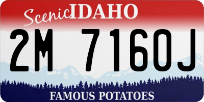 ID license plate 2M7160J