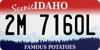 ID license plate 2M7160L