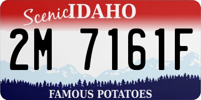 ID license plate 2M7161F